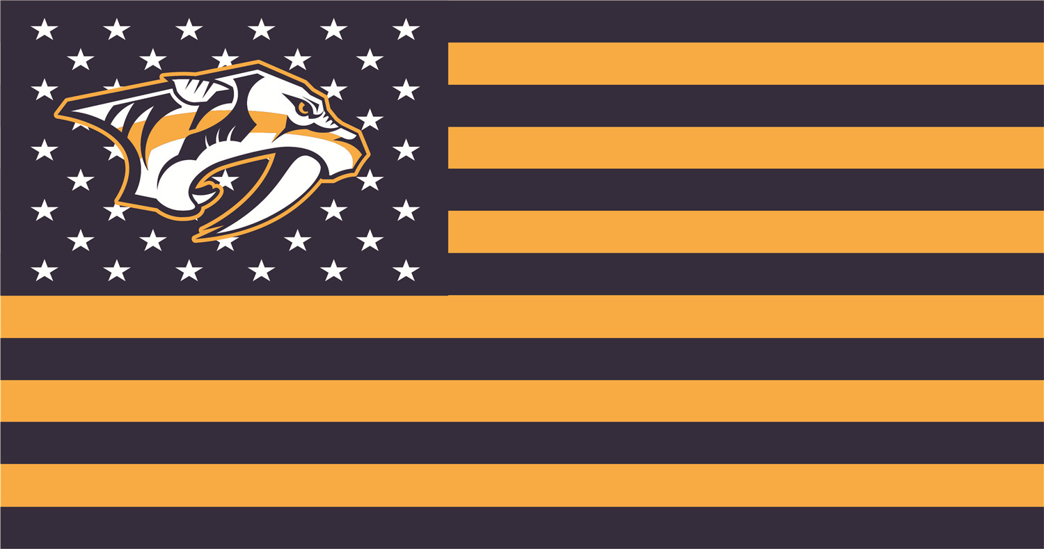 Nashville Predators Flags fabric transfer